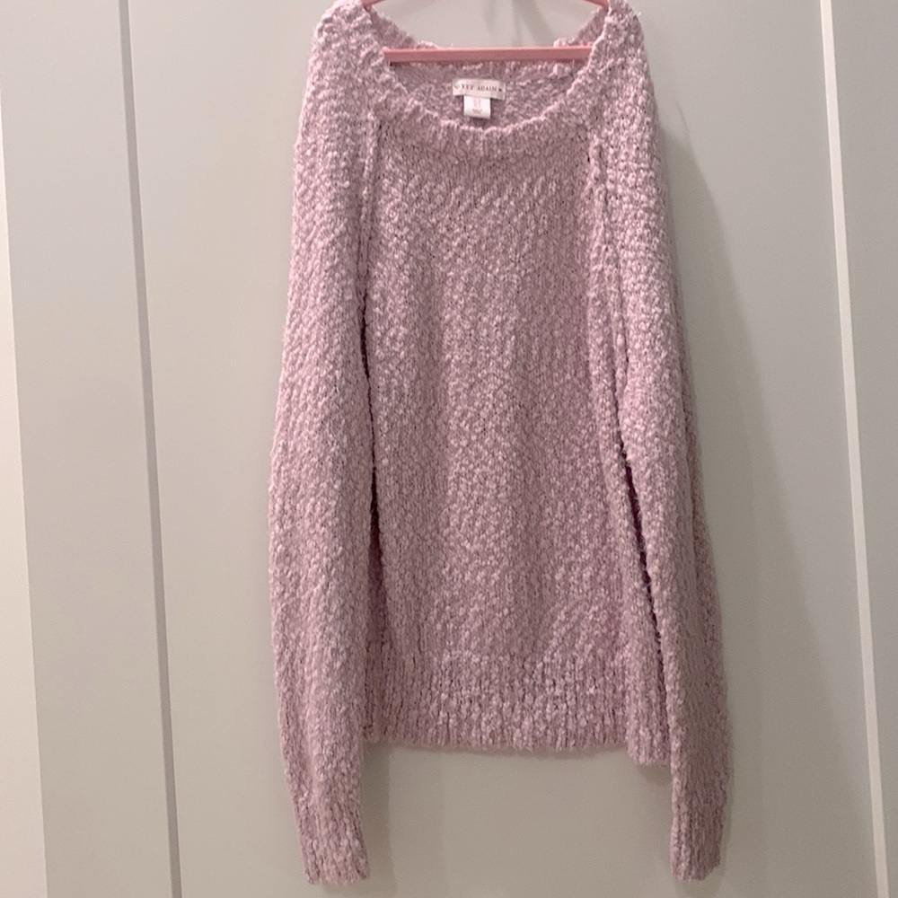 Womens fuzzy lavender sweater